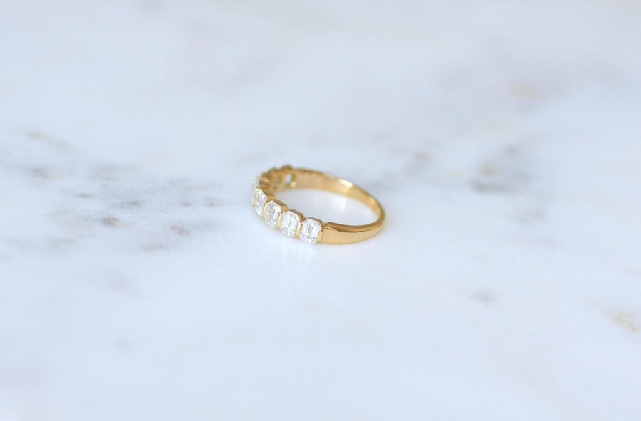Emerald Cut Diamond Ring 1.70 Cts Yellow Gold - Galerie Pénélope