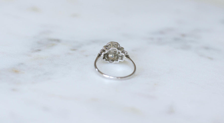 Art Deco Diamonds on Platinum Ring - Galerie Pénélope