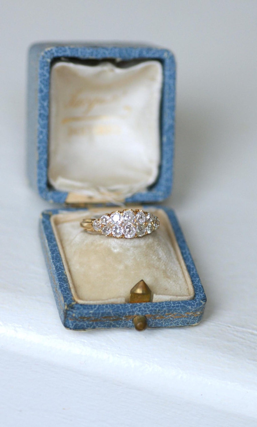 Double Line Antique Cut Diamond Band Ring - Galerie Pénélope