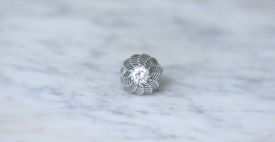 Spiral Ball Ring 1.25 Carats Diamond on Platinum - Galerie Pénélope