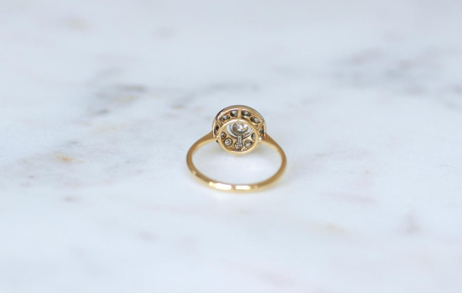Art Deco Diamond Target Ring 0.70 Ct - Galerie Pénélope