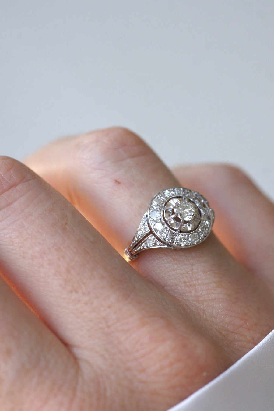 Art Deco Diamond Target Ring - Galerie Pénélope