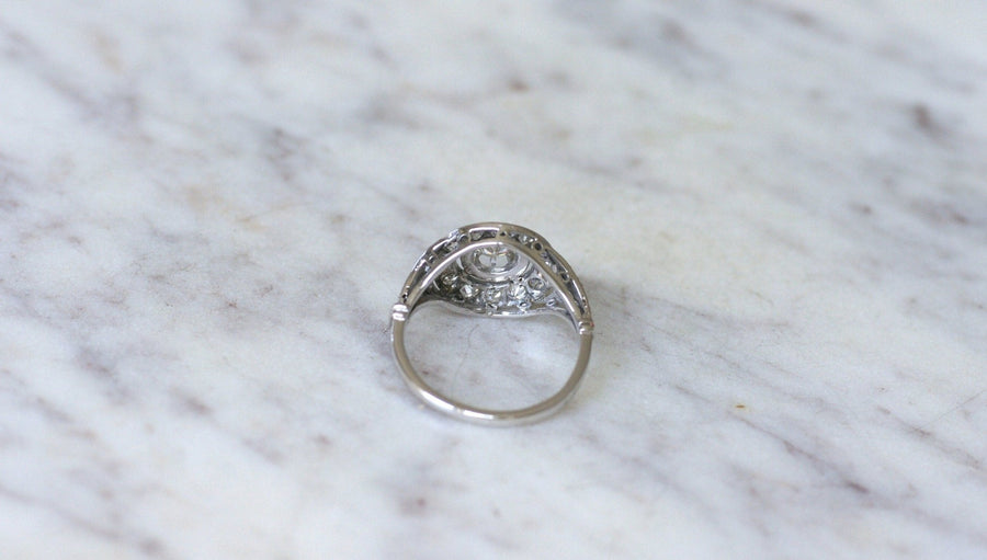 Art Deco Diamond Target Ring - Galerie Pénélope