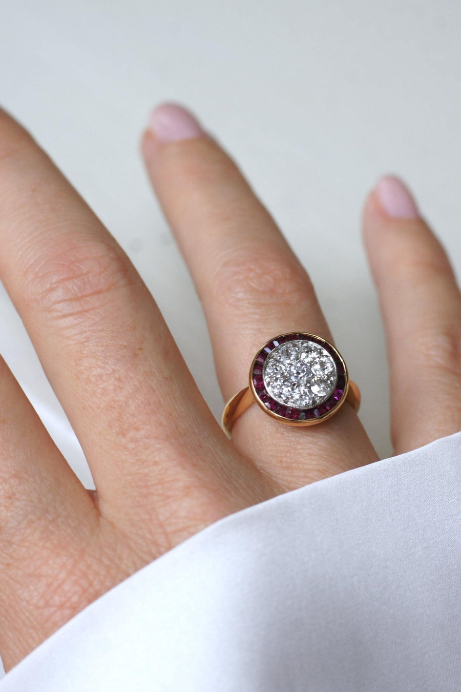 Ring Bague Or Jaune Et Rubis Solitaire Rubis Or 18k