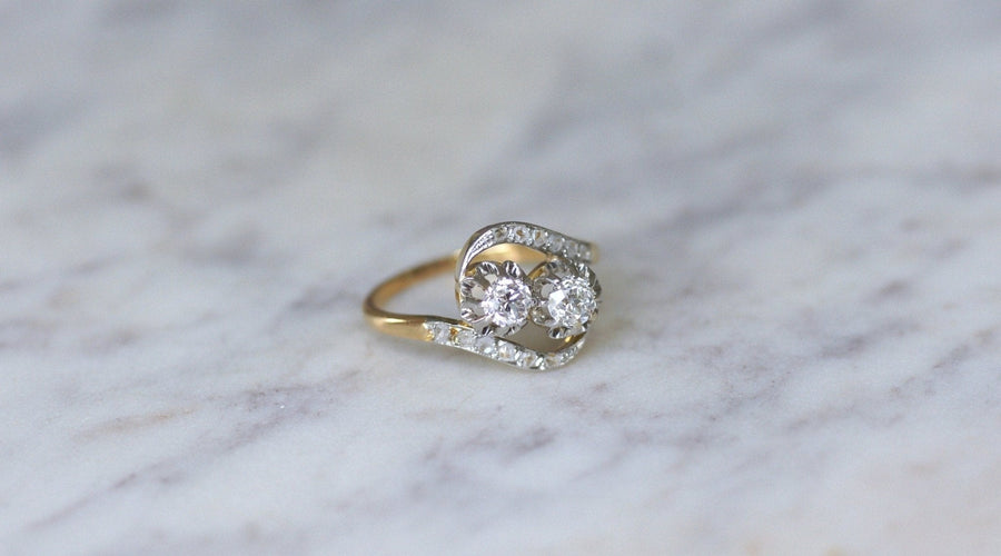 Toi et Moi Diamants Engagement Ring - Galerie Pénélope