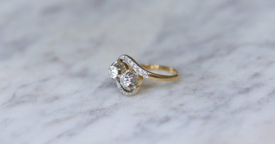 Toi et Moi Diamants Engagement Ring - Galerie Pénélope