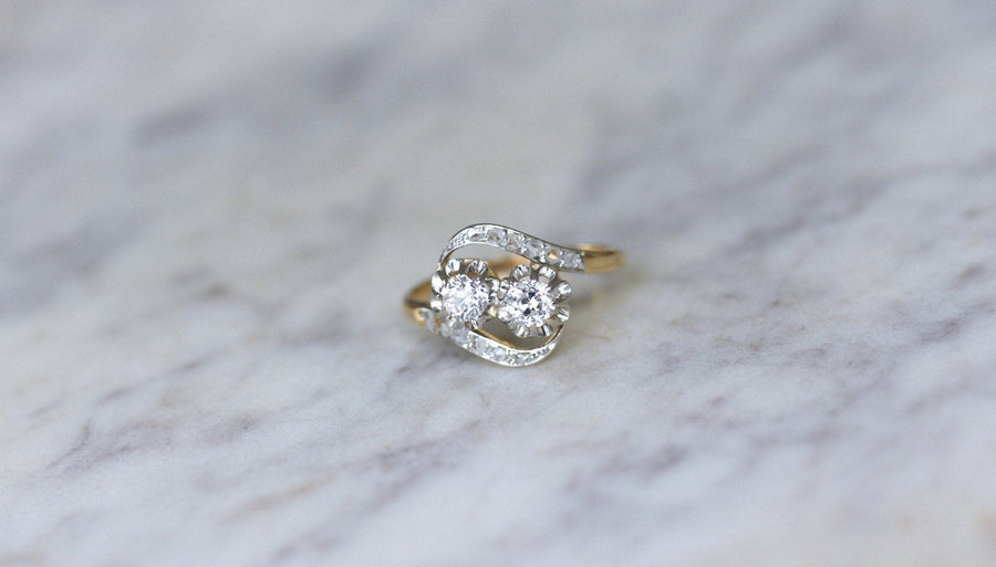 Toi et Moi Diamants Engagement Ring - Galerie Pénélope