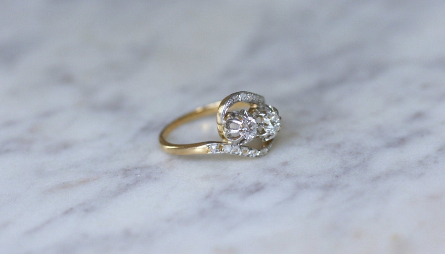 Toi et Moi Diamants Engagement Ring - Galerie Pénélope