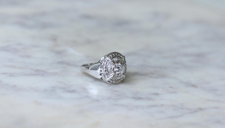 Art Deco Diamond Dome Ring - Galerie Pénélope