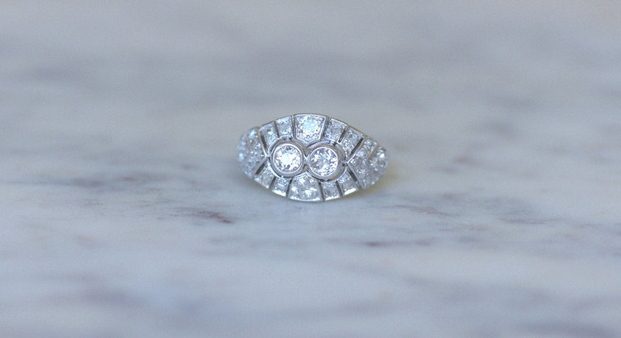 Art Deco Diamond Dome Ring - Galerie Pénélope