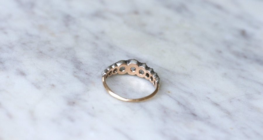Crowned Rose Cut Diamond Garter Ring - Galerie Pénélope