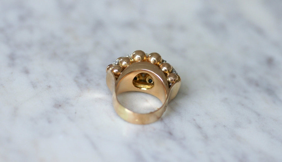 Multi-Ball Rose Gold and Diamond Ring - Galerie Pénélope