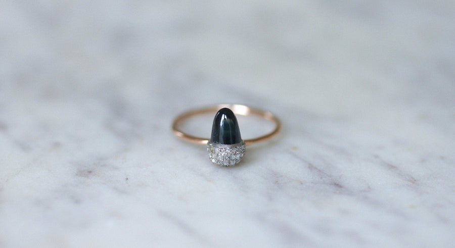 Hazelnut Sapphire and Diamond Ring - Galerie Pénélope