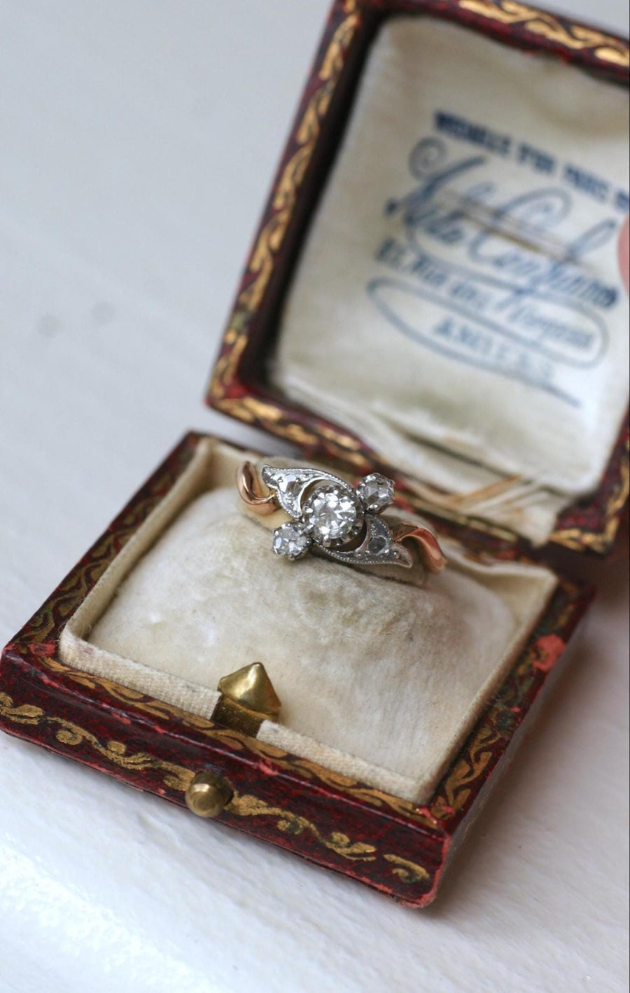 Toi et Moi Ring Diamonds on Rose Gold and Platinum - Galerie Pénélope