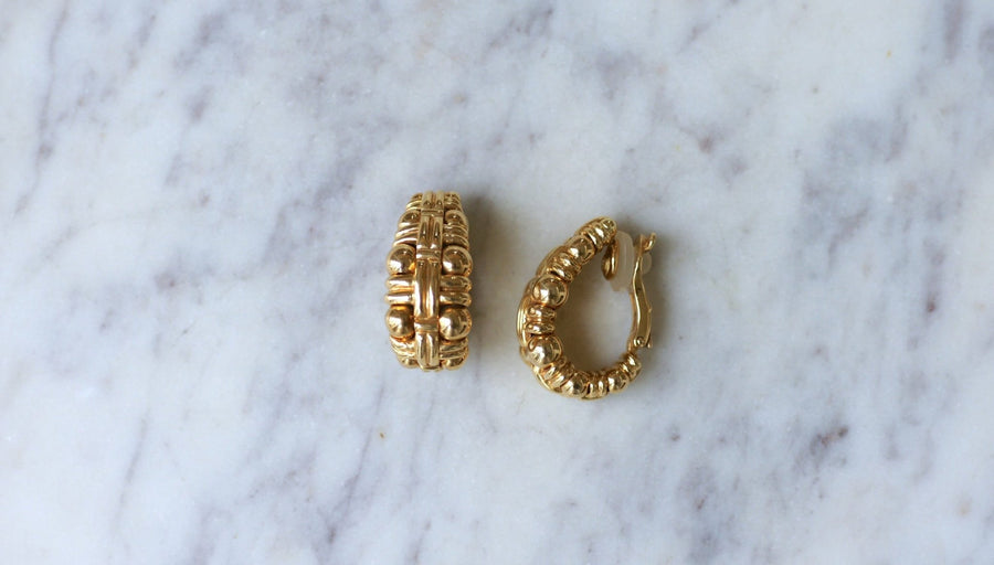 【HYERES LOR】23FW★ Colombe d'Or Silver Yellow Ear Clip Lotte Duty Free