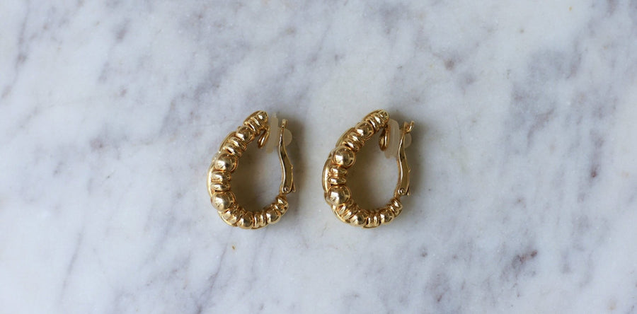 【HYERES LOR】23FW★ Colombe d'Or Silver Yellow Ear Clip Earrings Clip Boucheron Yellow gold | Galerie Pénélope