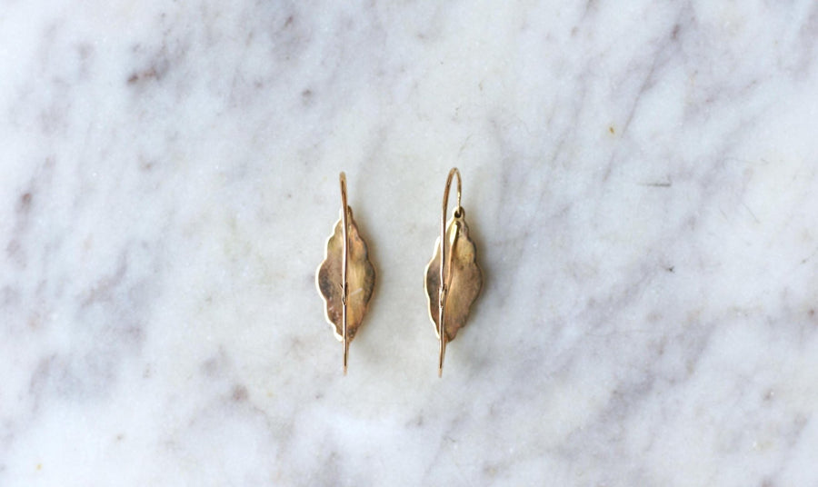 Rose Gold and Enamel Poissard Earrings - Galerie Pénélope