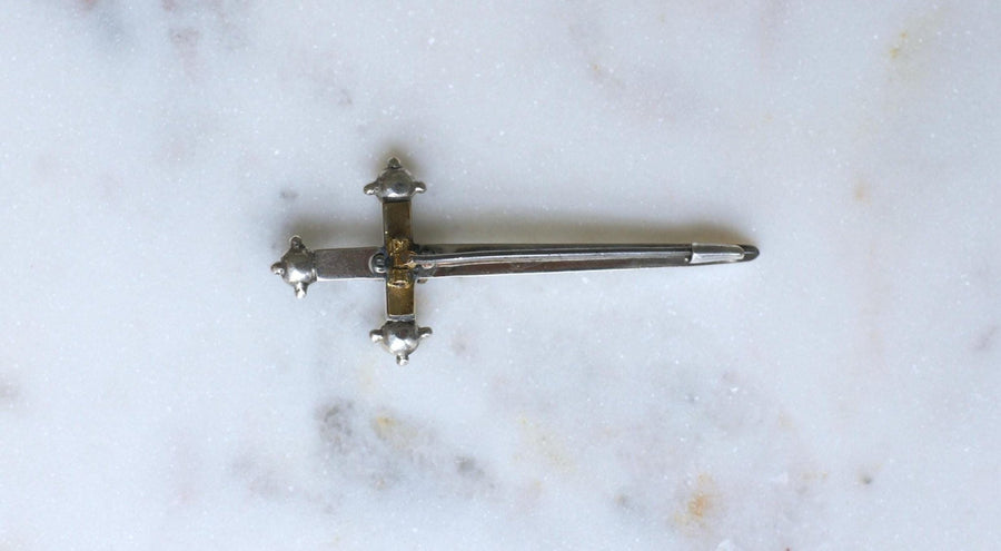 Antique Sword Brooch with Fine Beads - Galerie Pénélope