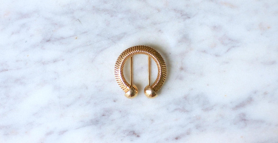 Retro Mellerio Dits Meller Yellow Gold Brooch - Galerie Pénélope