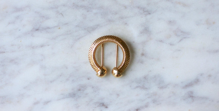 Retro Mellerio Dits Meller Yellow Gold Brooch - Galerie Pénélope