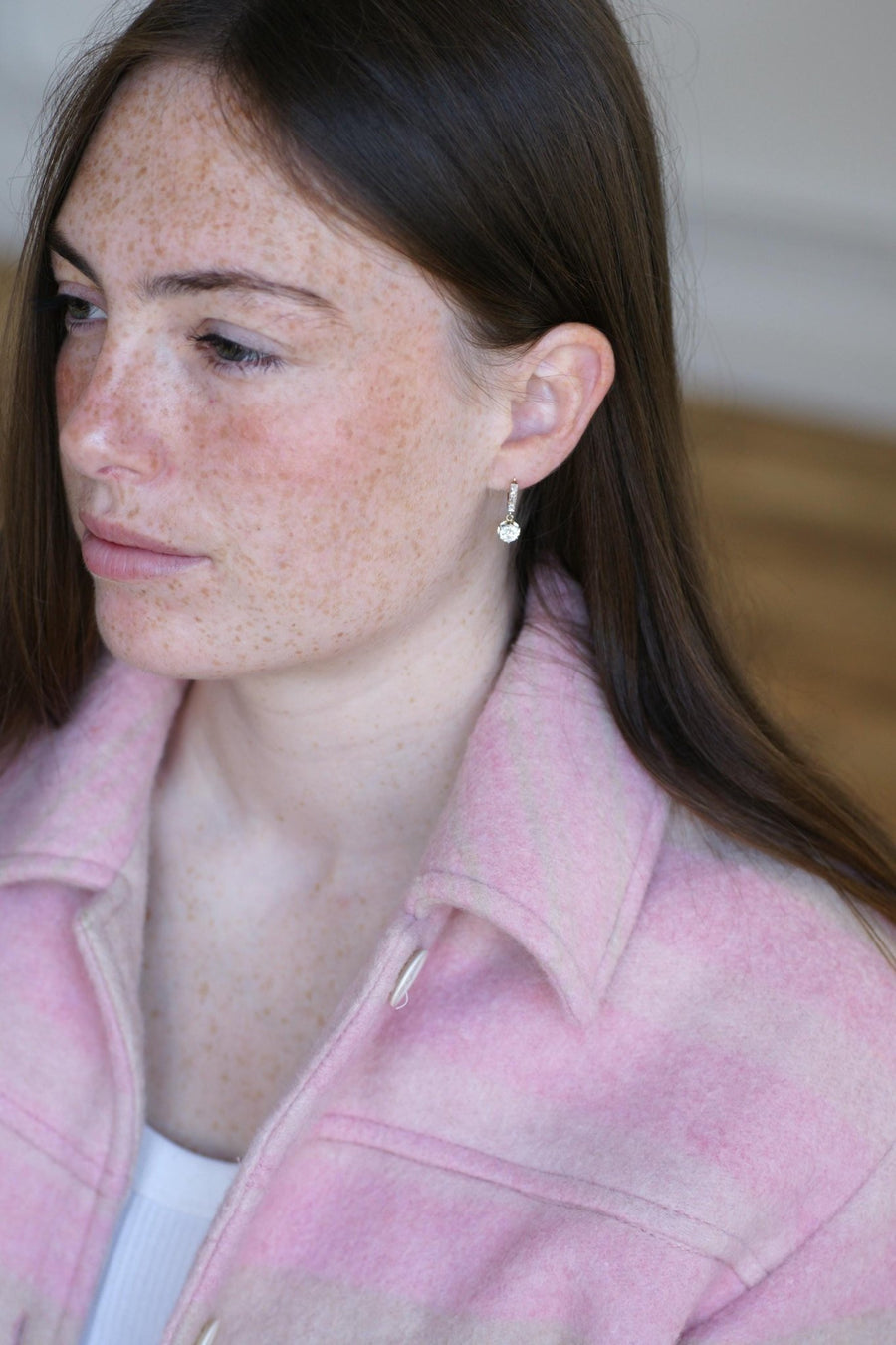 Dormeuses Pendant Diamants Coussin 1,10 Cts - Galerie Pénélope