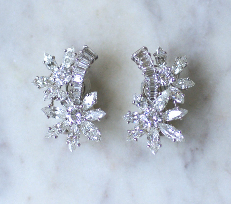 Guillemin & Soulaine Flower Earrings Diamonds - Galerie Pénélope