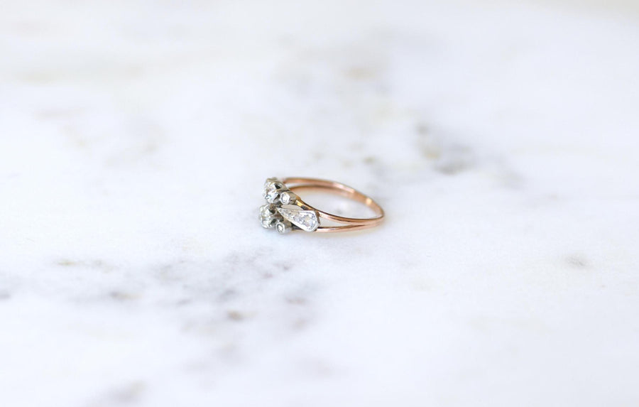 Ring You and Me Belle Epoque Diamonds Rose Gold Platinum