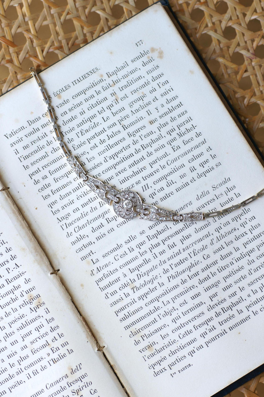 Art Deco bracelet Diamonds on Gold and Platinum