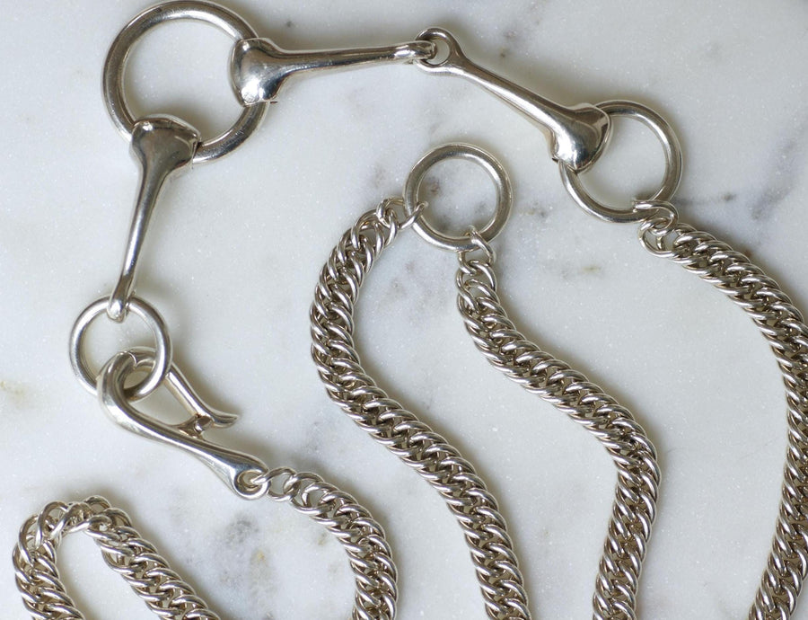 Hermès Sautoir Mors in Silver 73.00 cm