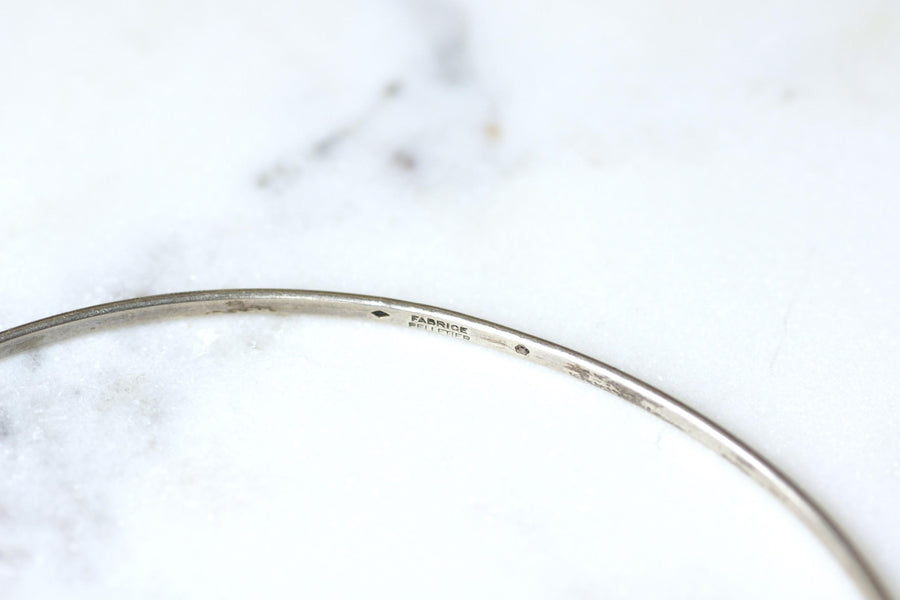Claude Pelletier for Fabrice Rigid Silver Necklace from the '70s