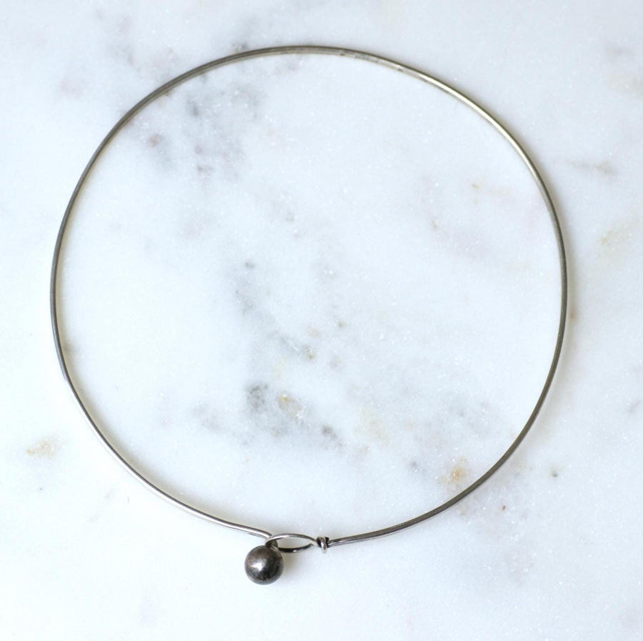 Claude Pelletier for Fabrice Rigid Silver Necklace from the '70s
