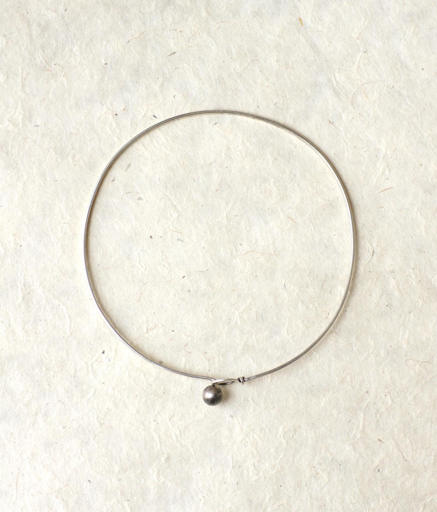 Claude Pelletier for Fabrice Rigid Silver Necklace from the '70s