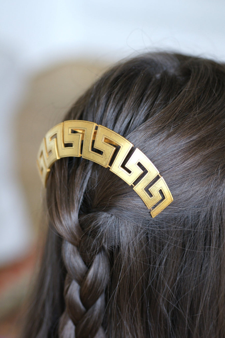 Antique Greek Meander Yellow Gold and Tortoiseshell Comb - Galerie Pénélope