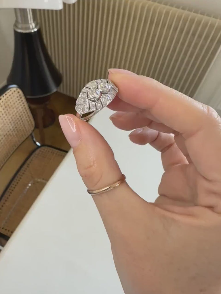 Art Deco Diamond Dome Ring