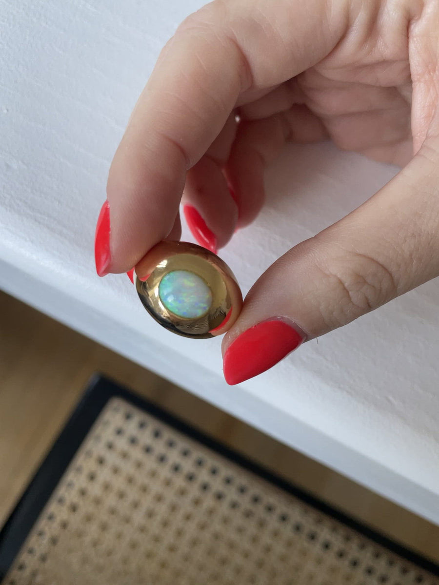 Gold and opal ring
