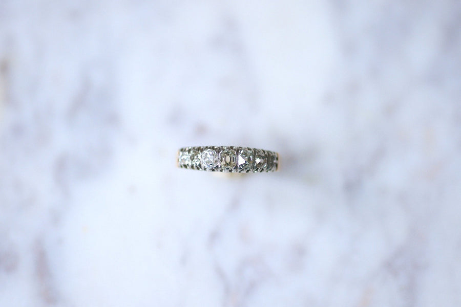 Antique gold, platinum and diamonds garter ring - Galerie Pénélope
