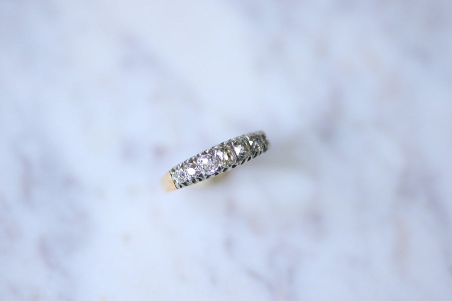 Antique gold, platinum and diamonds garter ring - Galerie Pénélope