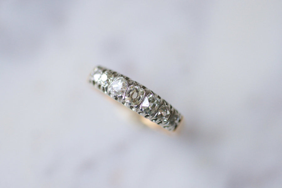 Antique gold, platinum and diamonds garter ring - Galerie Pénélope