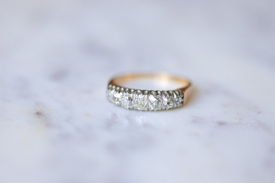 Antique gold, platinum and diamonds garter ring - Galerie Pénélope