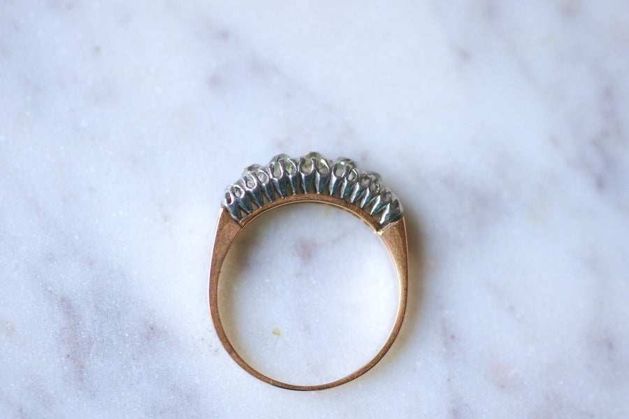 Antique gold, platinum and diamonds garter ring - Galerie Pénélope