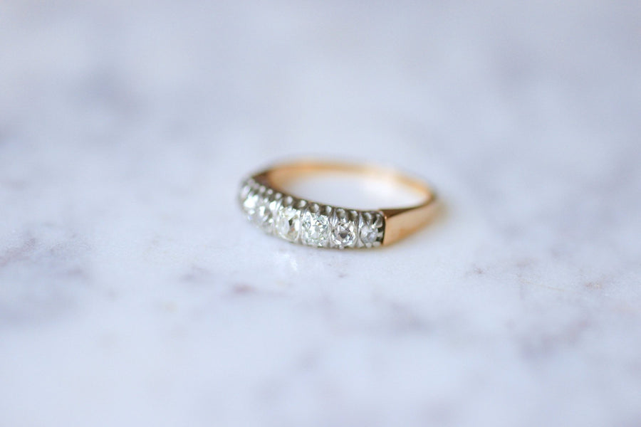 Antique gold, platinum and diamonds garter ring - Galerie Pénélope