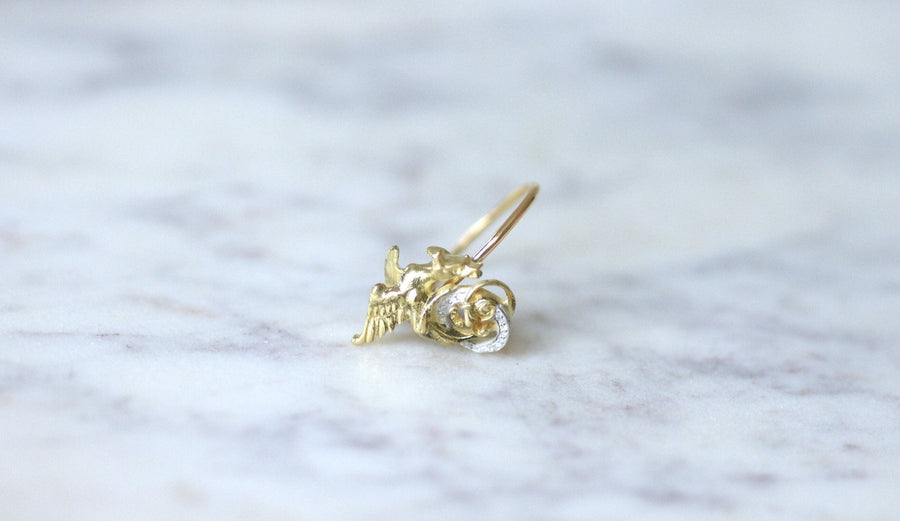 Antique gold and diamond chimera ring - Galerie Pénélope