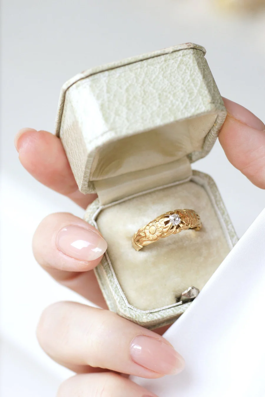 Antique wedding band diamond ring - Galerie Pénélope