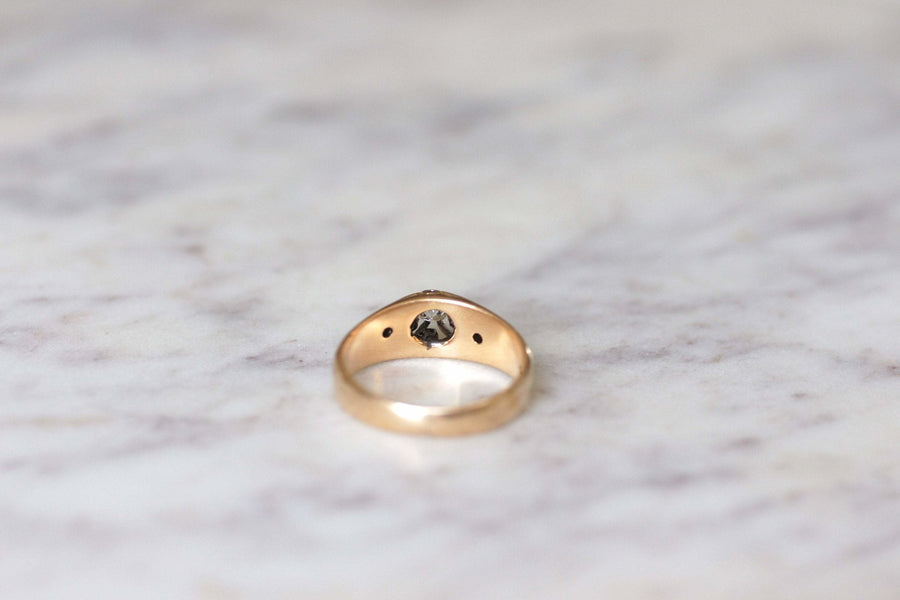 Antique pink gold and diamond ring - Penelope Gallery