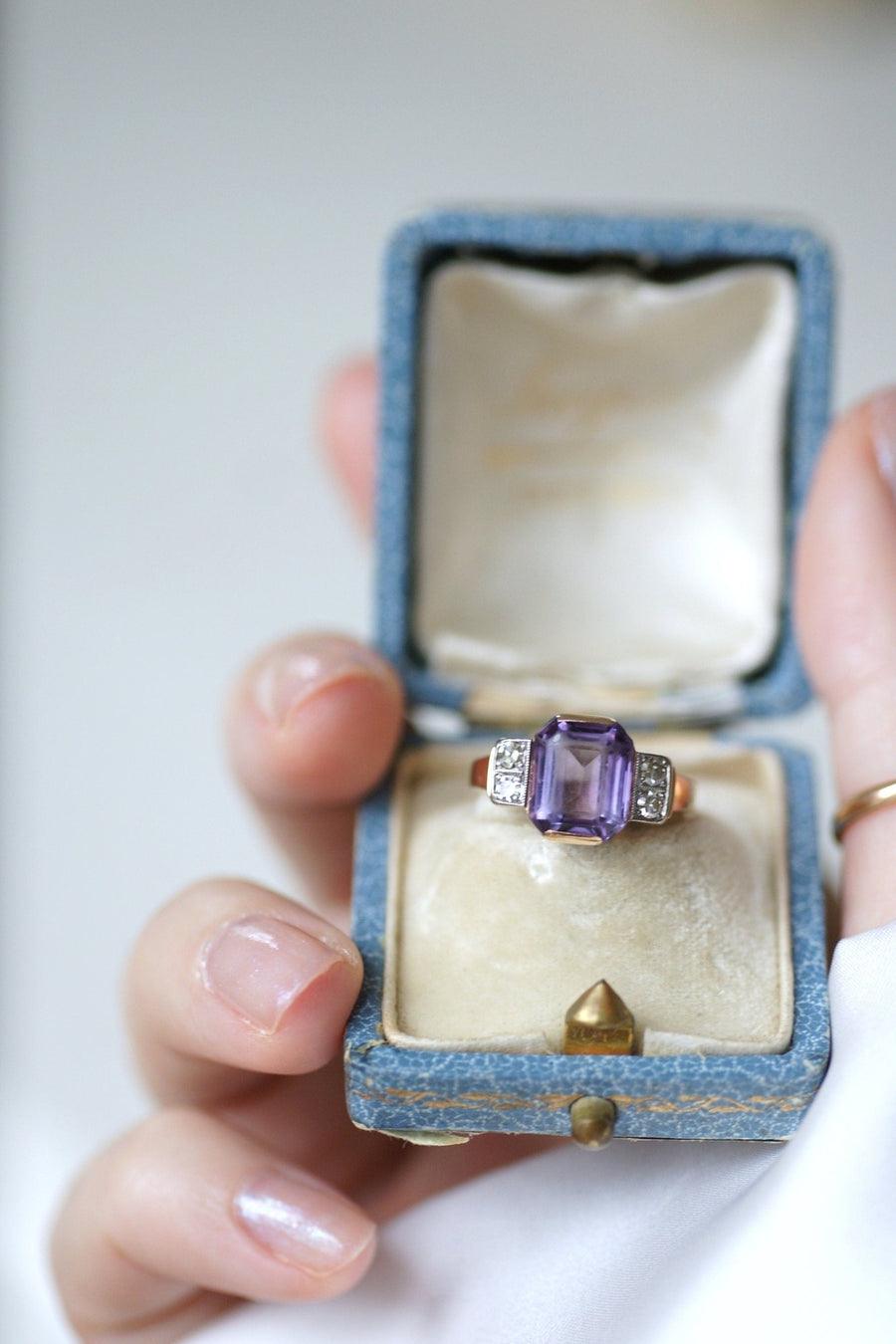 Art Deco amethyst and diamond ring - Galerie Pénélope