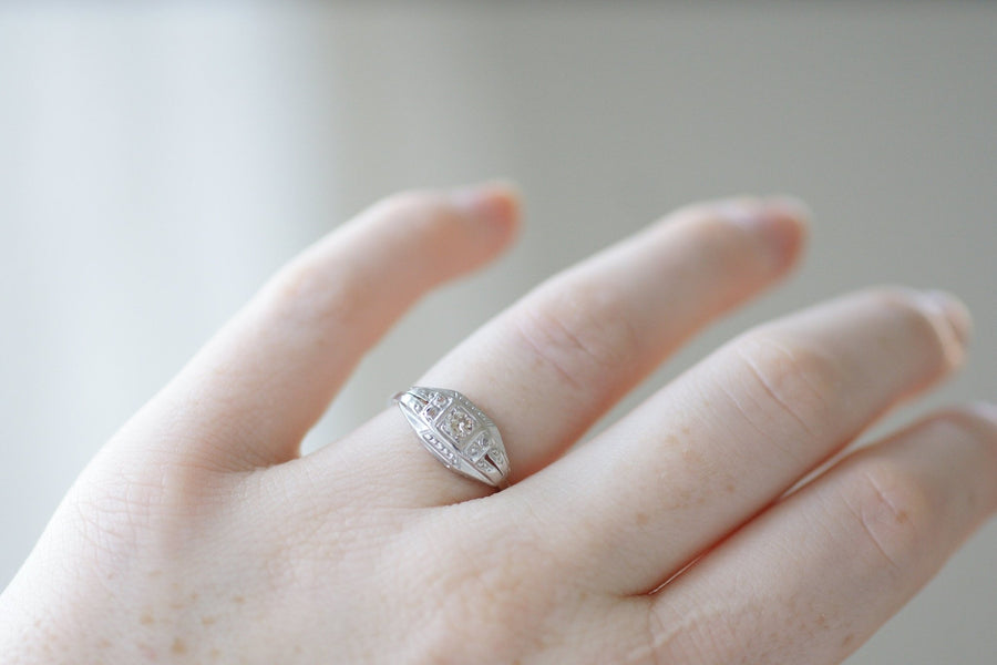 Art Deco Ring, Headband, Diamonds - Penelope Gallery