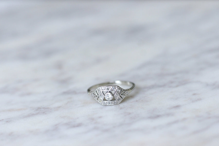 Art Deco Diamond Band Ring - Penelope Gallery