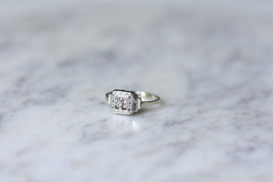 Art Deco square diamond ring - Penelope Gallery