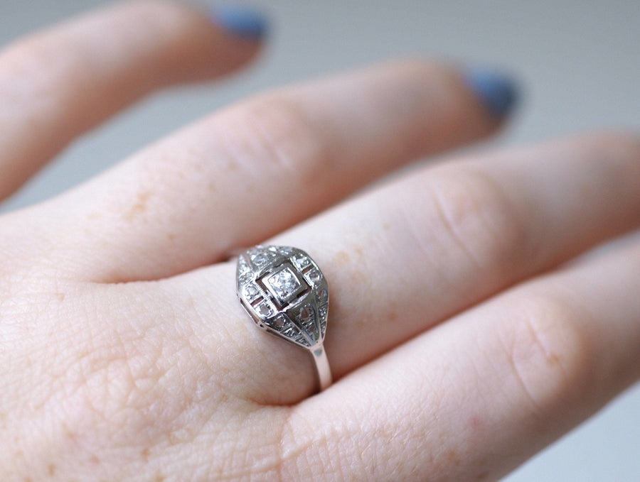 Art Deco diamond dome ring - Penelope Gallery