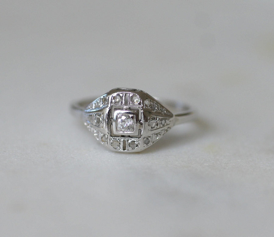 Art Deco diamond dome ring - Penelope Gallery